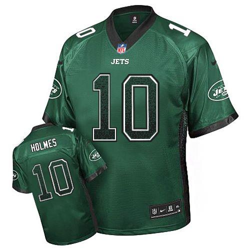 Nike New York Jets 10 Santonio Holmes Green Drift Fashion Elite NFL Jerseys Cheap