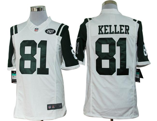 Nike New York Jets 81# Dustin Keller White Game LIMITED NFL Jerseys Cheap