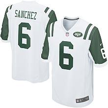 Nike New York Jets 6# Mark Sanchez White Nike NFL Jerseys Cheap