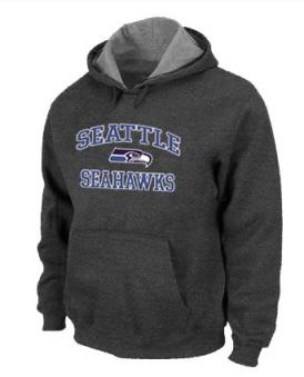 Seattle Seahawks Heart & Soul Pullover Hoodie Black Dark Grey Cheap