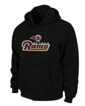 St. Louis Rams Authentic Logo Pullover Hoodie Black Cheap