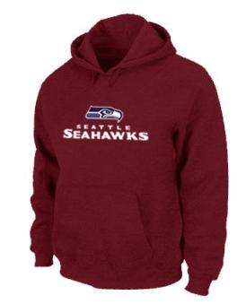 Seattle Seahawks Authentic Logo Pullover Hoodie RED Cheap