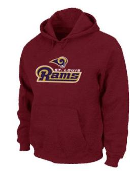 St. Louis Rams Authentic Logo Pullover Hoodie RED Cheap