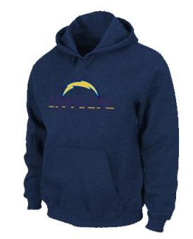 San Diego Chargers Authentic Logo Pullover Hoodie Dark Blue Cheap