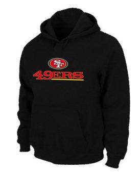 San Francisco 49ers Authentic Logo Pullover Hoodie Black Cheap
