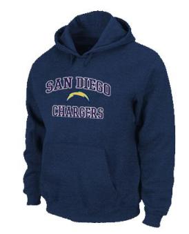 San Diego Charger Heart & Soul Pullover Hoodie Dark Blue Cheap