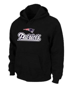 New England Patriots Authentic Logo Pullover Hoodie Black Cheap