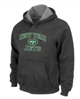 New York Jets Heart & Soul Pullover Hoodie Dark Grey Cheap