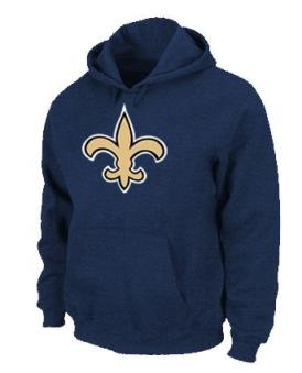 New Orleans Sains Logo Pullover Hoodie Dark Blue Cheap