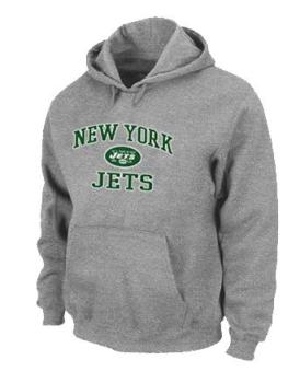New York Jets Heart & Soul Pullover Hoodie Grey Cheap