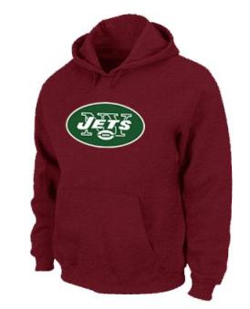 New York Jets Logo Pullover Hoodie RED Cheap