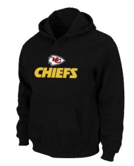 Kansas City Chiefs Authentic Logo Pullover Hoodie Black Cheap