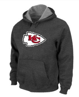 Kansas City Chiefs Logo Pullover Hoodie Dark Grey Cheap