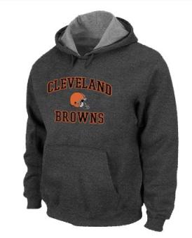 Cleveland Browns Heart & Soul Pullover Hoodie Dark GREY Cheap