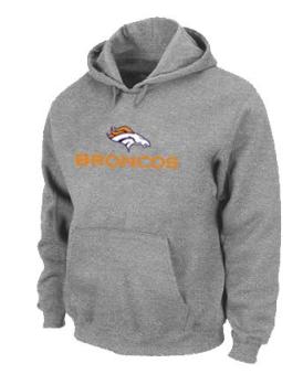 Denver Broncos Authentic Logo Pullover Hoodie Grey Cheap
