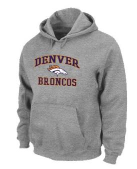 Denver Broncos Heart & Soul Pullover Hoodie Grey Cheap