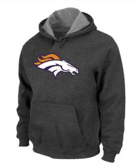 Denver Broncos Logo Pullover Hoodie Dark Grey Cheap