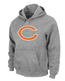 Chicago Bears Logo Pullover Hoodie Grey Cheap