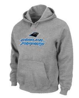Carolina Panthers Authentic Logo Pullover Hoodie Grey Cheap
