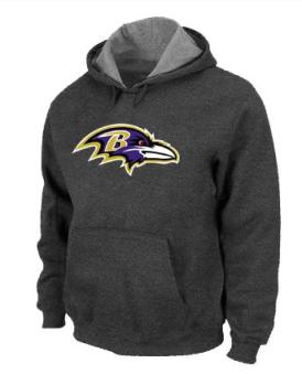 Baltimore Ravens Logo Pullover Hoodie Dark Grey Cheap