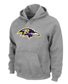Baltimore Ravens Logo Pullover Hoodie Grey Cheap