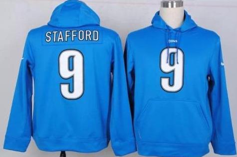 Nike Detroit Lions 9 Matthew Stafford Blue NFL Hoodie Cheap