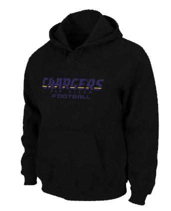 San Diego Charger Authentic font Pullover NFL Hoodie Black Cheap