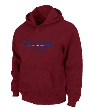 San Diego Charger Authentic font Pullover NFL Hoodie Red Cheap