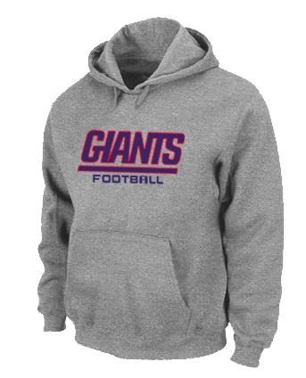 New York Giants Authentic font Pullover NFL Hoodie Grey Cheap