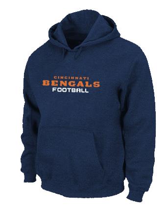 Cincinnati Bengals Authentic font Pullover NFL Hoodie D.Blue Cheap