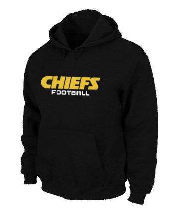 Kansas City Chiefs Authentic font Pullover NFL Hoodie Black Cheap