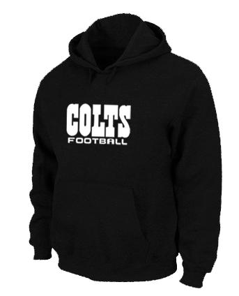 Indianapolis Colts Authentic font Pullover NFL Hoodie Black Cheap