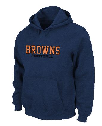 Cleveland Browns Authentic font Pullover NFL Hoodie D.Blue Cheap