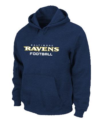 Baltimore Ravens Authentic font Pullover NFL Hoodie D.Blue Cheap