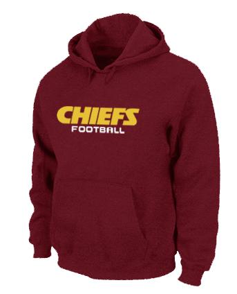 Kansas City Chiefs Authentic font Pullover NFL Hoodie Red Cheap