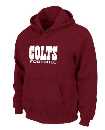 Indianapolis Colts Authentic font Pullover NFL Hoodie Red Cheap