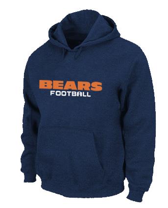 Chicago Bears Authentic font Pullover NFL Hoodie D.Blue Cheap