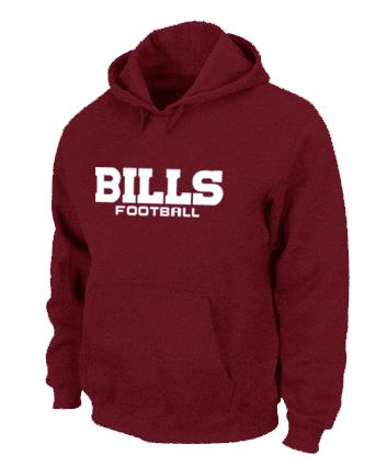 Buffalo Bills Authentic font Pullover NFL Hoodie Red Cheap