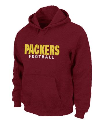 Green Bay Packers font Pullover NFL Hoodie Red Cheap