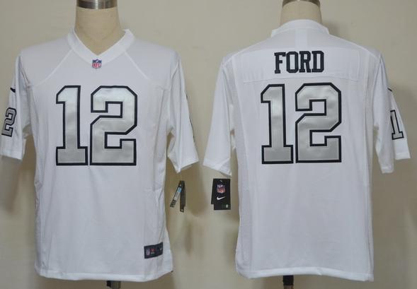 Nike Oakland Raiders #12 Jacoby Ford White(Silver Number) Game Nike NFL Jerseys Cheap