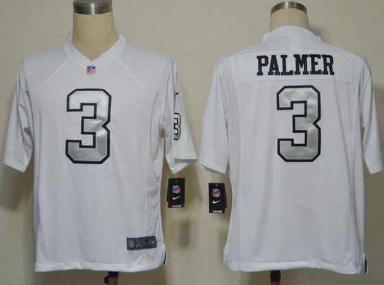 Nike Oakland Raiders 3 Carson Palmer White(Silver Number) Game Nike NFL Jerseys Cheap