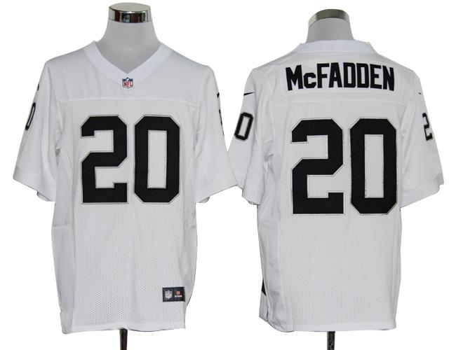 Nike Oakland Raiders #20 Darren McFadden White Elite Nike NFL Jerseys Cheap