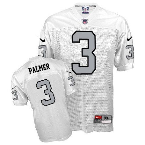 Nike Oakland Raiders #3 Carson Palmer White Silver Number Nike NFL Jerseys Cheap