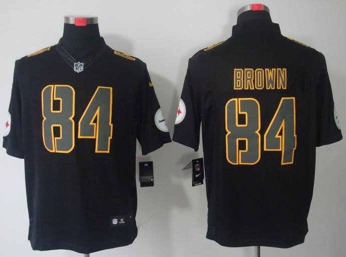Nike Pittsburgh Steelers #84 Antonio Brown Black Impact Game LIMITED NFL Jerseys Cheap