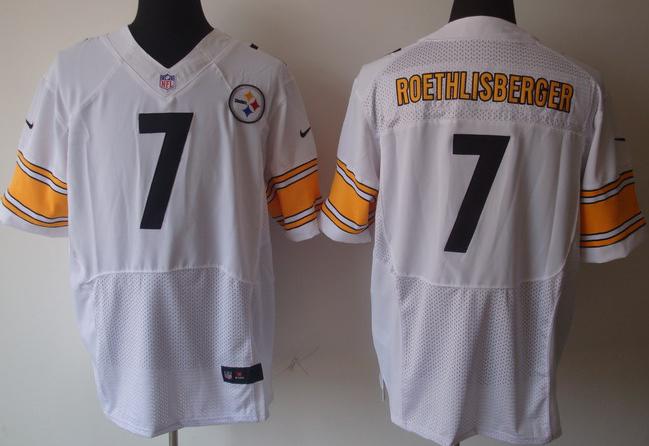 Nike Pittsburgh Steelers #7 Ben Roethlisberger White Elite Nike NFL Jerseys Cheap