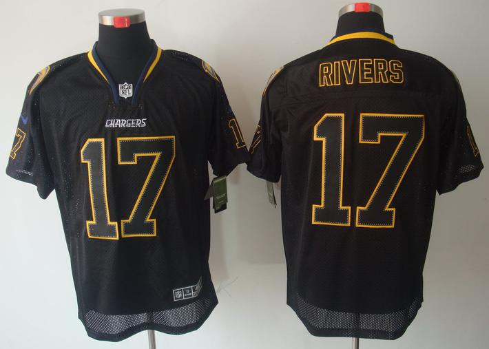 Nike San Diego Chargers 17# Philip Rivers Lights Out Black NFL Jerseys Cheap