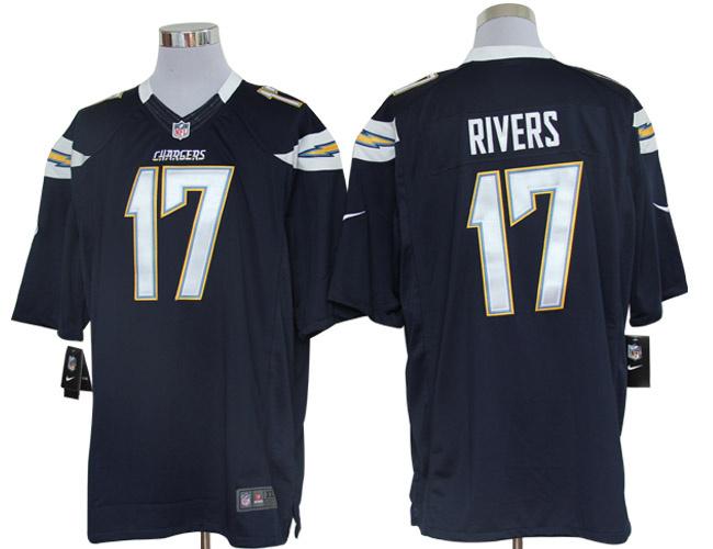 Nike San Diego Chargers 17# Philip Rivers Dark Blue Game LIMITED NFL Jerseys Cheap