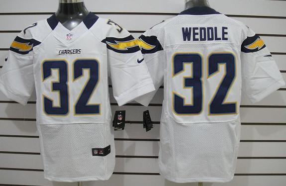 Nike San Diego Chargers 32 Eric Weddle White Elite Nike NFL Jerseys Cheap