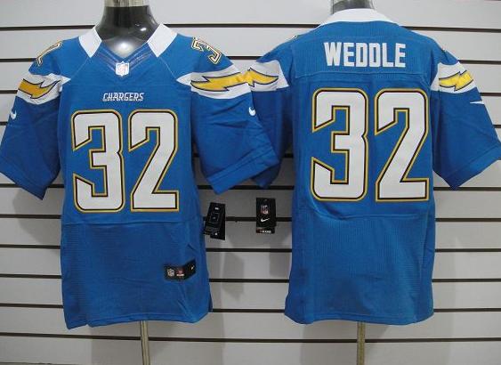 Nike San Diego Chargers 32 Eric Weddle Light Blue Elite Nike NFL Jerseys Cheap