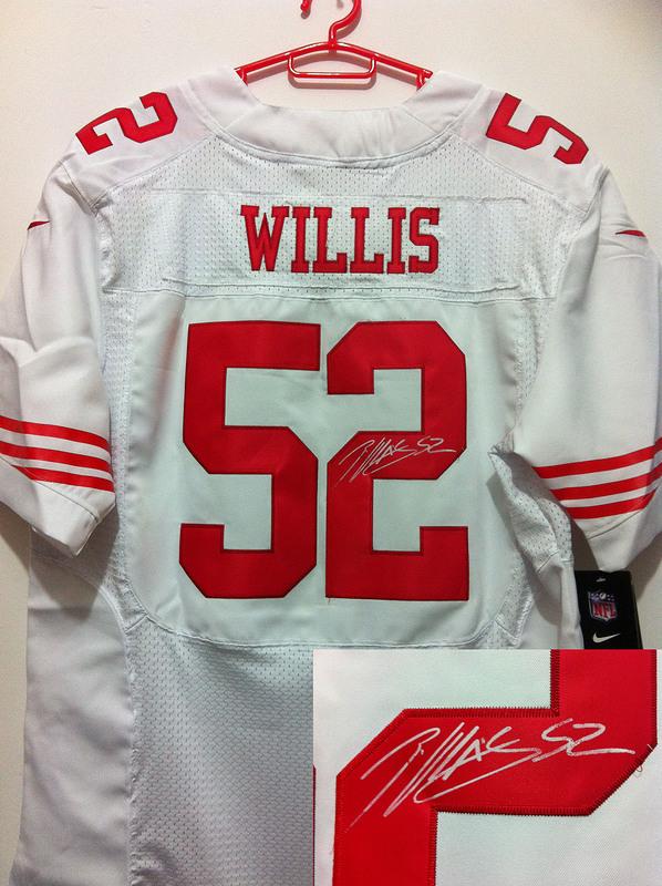 Nike San Francisco 49ers 52 Patrick Willis White Signed Elite NFL Jerseys Cheap